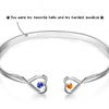You Were My Favorite Hello And My Hardest Goodbye - Memorial Personalized Custom Engraved Infinity Heart Bangle With Birthstones - Sympathy Gift For Pet Owners, Pet Lovers