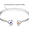 Once By My Side Forever In My Heart - Memorial Personalized Custom Engraved Infinity Heart Bangle With Birthstones - Sympathy Gift For Pet Owners, Pet Lovers