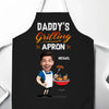 Custom Photo Hot Grill, Cool Dad - Family Personalized Custom Apron - Father's Day, Gift For Dad, Grandpa