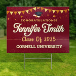 Custom Graduation Name and School Decor - Personalized Yard Sign