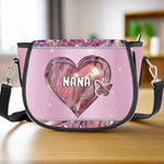 Custom Nana Family Gifts - Personalized Leather Saddle Bag