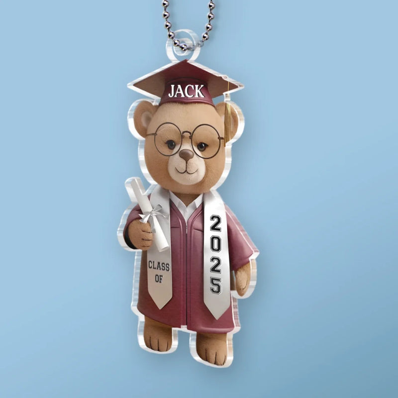 Wise And Ready - Family Personalized Custom Car Ornament - Acrylic Custom Shaped - Graduation Gift For Family Members, Siblings, Brothers, Sisters