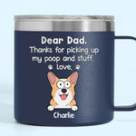 Custom Dog Name Funny Gifts for Dog Moms - Personalized 14 Oz Tumbler With Handle
