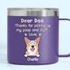 You’re Pawsome, Dad - Dog & Cat Personalized Custom 14oz Stainless Steel Tumbler With Handle - Gift For Pet Owners, Pet Lovers