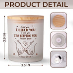 Custom Couple Love Anniversary Gift - Personalized Glass Jar with LED Candle