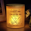 From Our First Kiss Till Our Last Breath - Couple Personalized Custom Printed Glass Jar With LED Candle - Gift For Husband Wife, Anniversary