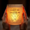 From Our First Kiss Till Our Last Breath - Couple Personalized Custom Printed Glass Jar With LED Candle - Gift For Husband Wife, Anniversary