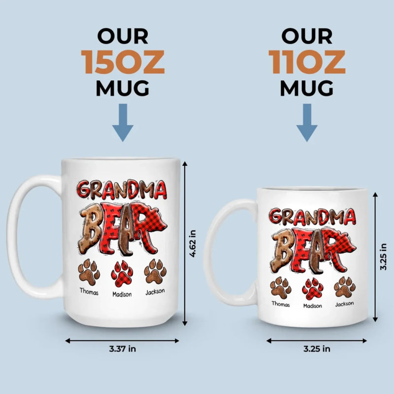Grandma’s Love Is Unbearable - Family Personalized Custom Mug - Mother's Day, Gift For Mom, Grandma