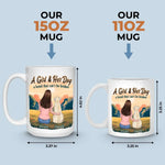 Custom Name Girl and Dog Gifts for Dog Lovers - Personalized Mug