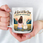 Custom Name Girl and Dog Gifts for Dog Lovers - Personalized Mug