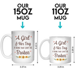 Custom Name Girl and Her Dog Gifts - Personalized Mugs