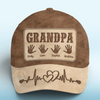 Where Love Leaves Its Handprints - Family Personalized Custom Hat, All Over Print Classic Cap - Father's Day, Gift For Dad, Grandpa