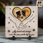 Custom Pet Photo Dog Memorial Gifts - Personalized Stone With Stand