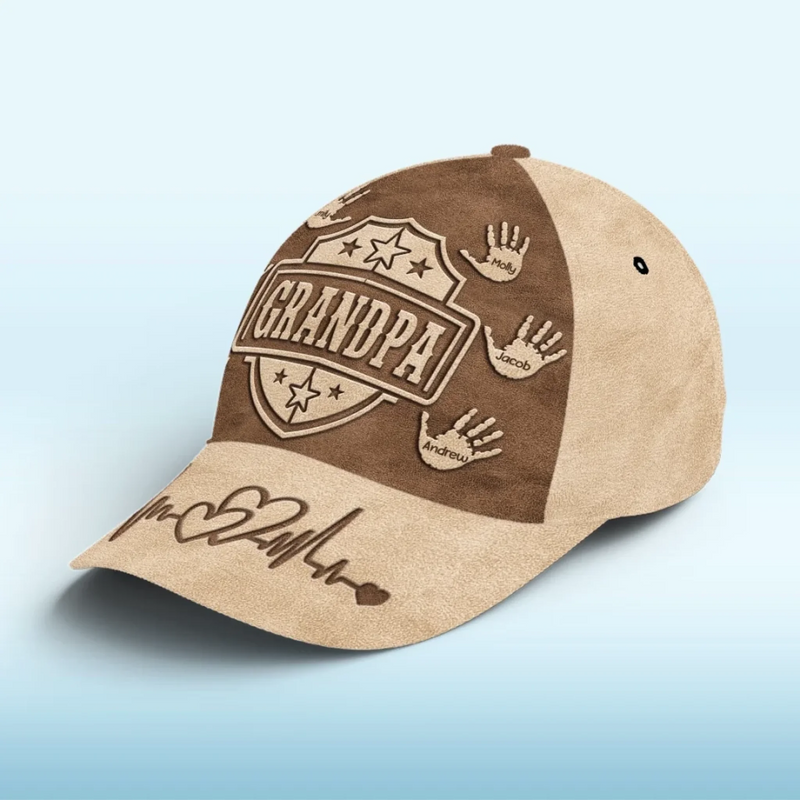 Custom Name Grandpa Gifts for Grandfathers - Personalized Classic Cap
