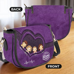 Custom Name Grandma Gifts for Women - Personalized Leather Saddle Bag