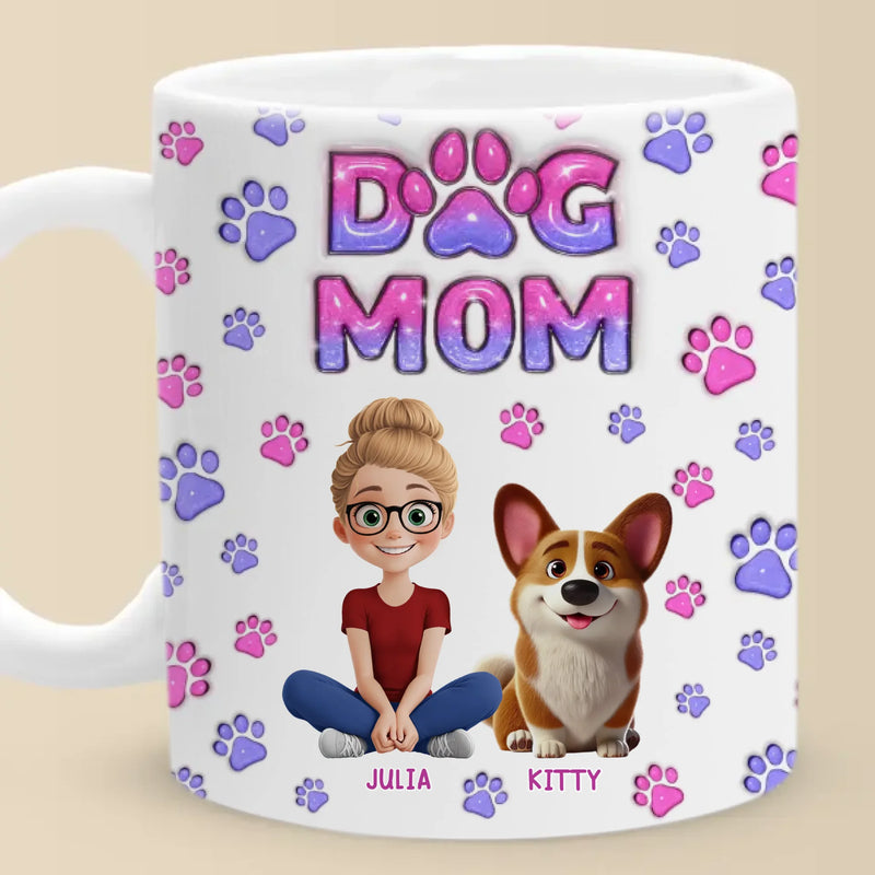 Custom Name Dog Mom Gifts for Women - Personalized Mugs