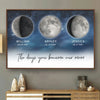 The Days You Became A Mom, Written In The Stars - Family Personalized Custom Horizontal Poster - Mother's Day, Gift For Mom