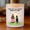 Faithful Friend, Eternal Love - Memorial Personalized Custom Printed Glass Jar With LED Candle - Sympathy Gift For Pet Owners, Pet Lovers