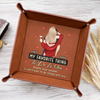 Nothing Better Than Time With You - Couple Personalized Custom Leather Valet Tray - Gift For Husband Wife, Anniversary
