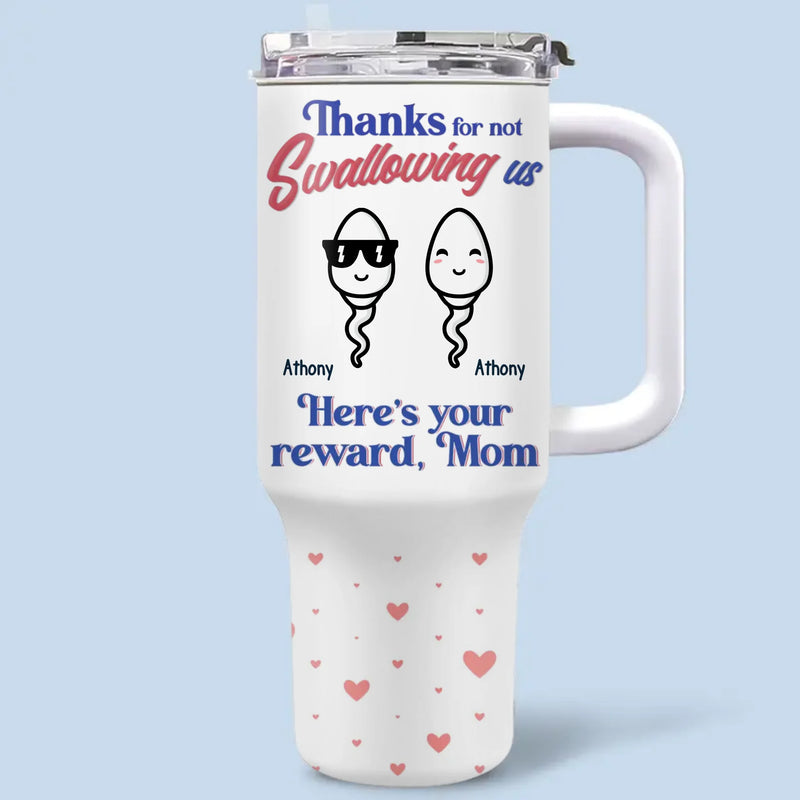 Custom Name Funny Mom Gifts - Personalized 40 Oz Tumbler With Handle
