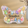 Love Grows Wings In A Grandma’s Heart - Family Personalized Custom Butterfly Shaped Acrylic Plaque - Mother's Day, Gift For Mom, Grandma