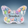 Love Grows Wings In A Grandma’s Heart - Family Personalized Custom Butterfly Shaped Acrylic Plaque - Mother's Day, Gift For Mom, Grandma