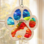 Custom Name Dog Memorial Gifts - Personalized Suncatcher Ornament