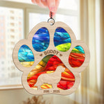 Custom Name Dog Memorial Gifts - Personalized Suncatcher Ornament