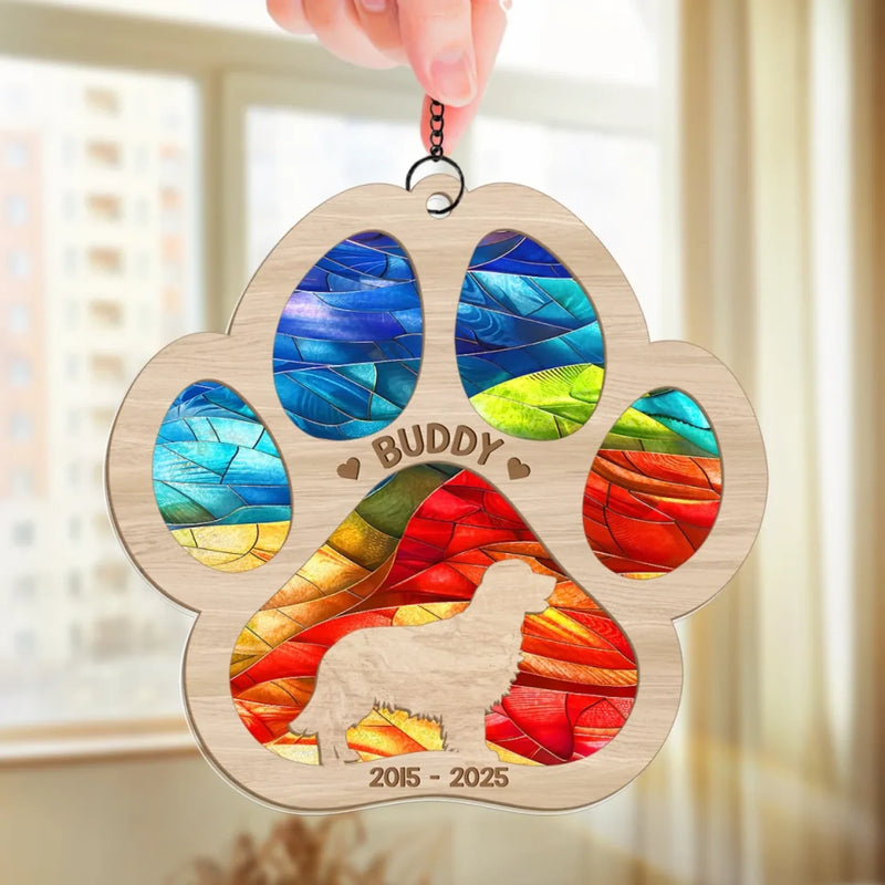 Memories Shine Bright - Memorial Personalized Window Hanging Suncatcher Ornament - Sympathy Gift For Pet Owners, Pet Lovers