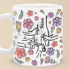 The Most Beautiful Flowers Bloom In A Mother’s Love - Family Personalized Custom 3D Inflated Effect Printed Mug - Mother's Day, Gift For Mom, Grandma
