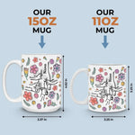 Custom Name Family Handprint Flower Gifts - Personalized Mugs