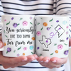 Long Distance You’re Too Far, But Forever Close - Bestie Personalized Custom 3D Inflated Effect Printed Mug - Gift For Best Friends, BFF, Sisters