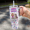 My Heart Belongs To A Fur Baby - Dog & Cat Personalized Custom 3D Inflated Effect Printed 40 Oz Stainless Steel Tumbler With Handle - Gift For Pet Owners, Pet Lovers