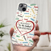 A Name Written In Love, Grandma - Family Personalized Custom Clear Phone Case - Mother's Day Gift For Mom, Grandma