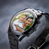 Custom Photo Time Moves, Memories Remain - Family Personalized Custom Men's Watch - Father's Day, Gift For Dad, Grandpa