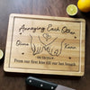 Made With Love, Served With Laughter - Couple Personalized Custom Engraved Wooden Cutting Board - Gift For Husband Wife, Anniversary