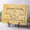 Made With Love, Served With Laughter - Couple Personalized Custom Engraved Wooden Cutting Board - Gift For Husband Wife, Anniversary