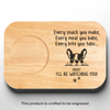 Cute Beggar On Duty - Dog Personalized Custom Engraved Wooden Tea & Snack Board - Gift For Pet Owners, Pet Lovers