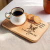 Cute Beggar On Duty - Dog Personalized Custom Engraved Wooden Tea & Snack Board - Gift For Pet Owners, Pet Lovers
