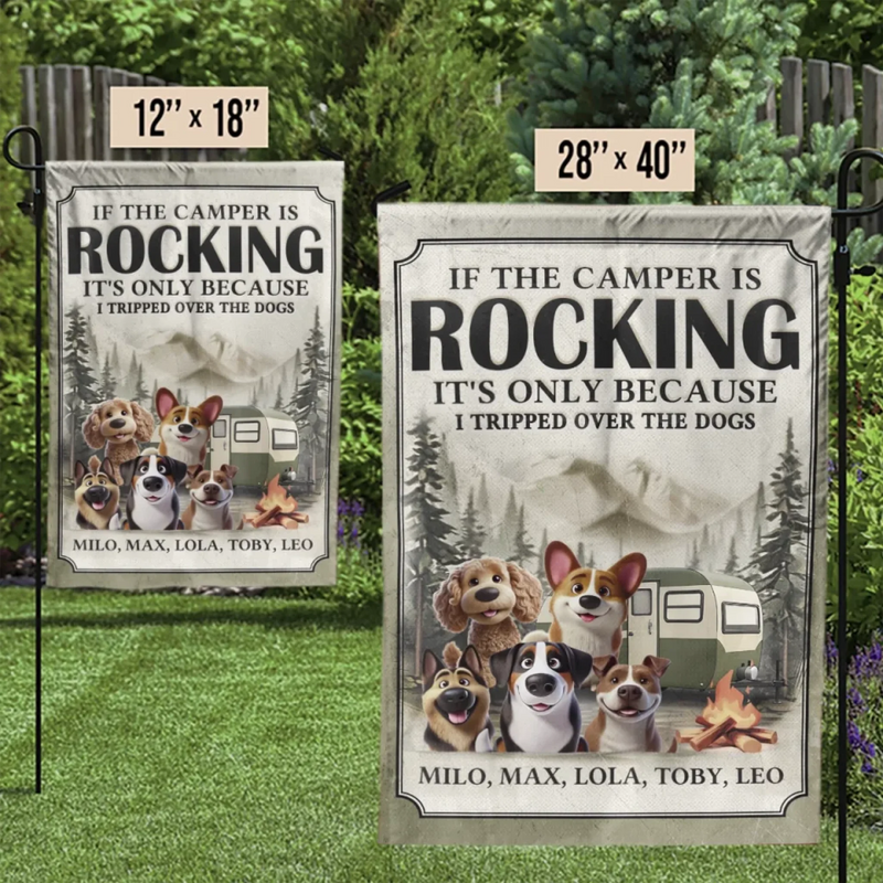 Welcome To Camp Paws & Relax - Dog Personalized Custom Flag - Gift For Pet Owners, Pet Lovers
