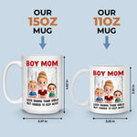 Custom Name Funny Boy Mom Gifts - Personalized Mugs