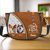 Love, Licks, And Wagging Tails - Dog Personalized Custom Leather Saddle Bag - Gift For Pet Owners, Pet Lovers