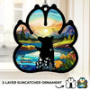 Love Never Fades - Memorial Personalized Window Hanging Suncatcher Ornament - Sympathy Gift For Pet Owners, Pet Lovers