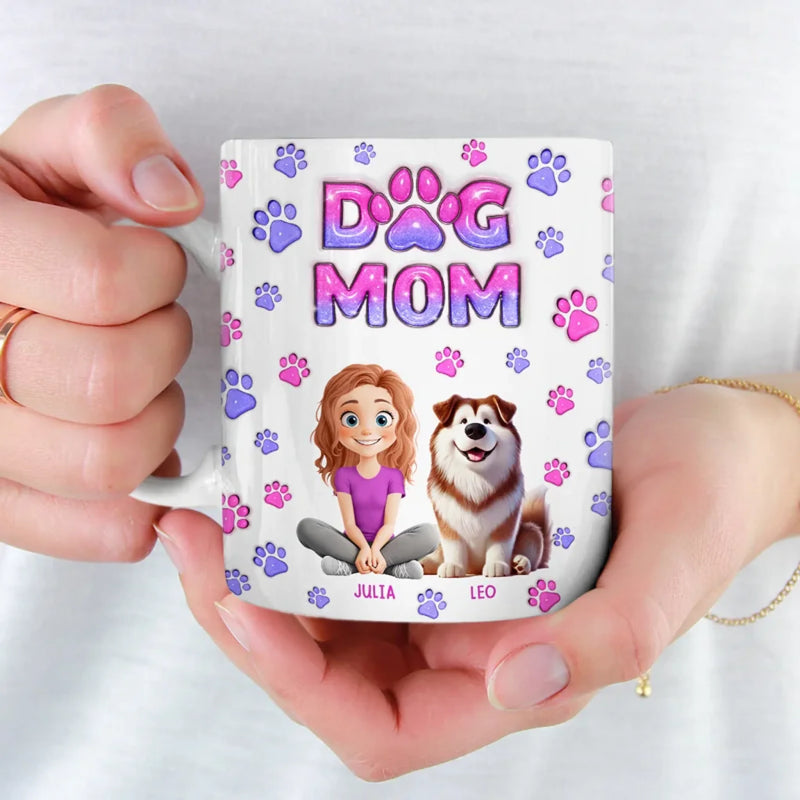 Custom Name Dog Mom Gifts for Women - Personalized Mugs