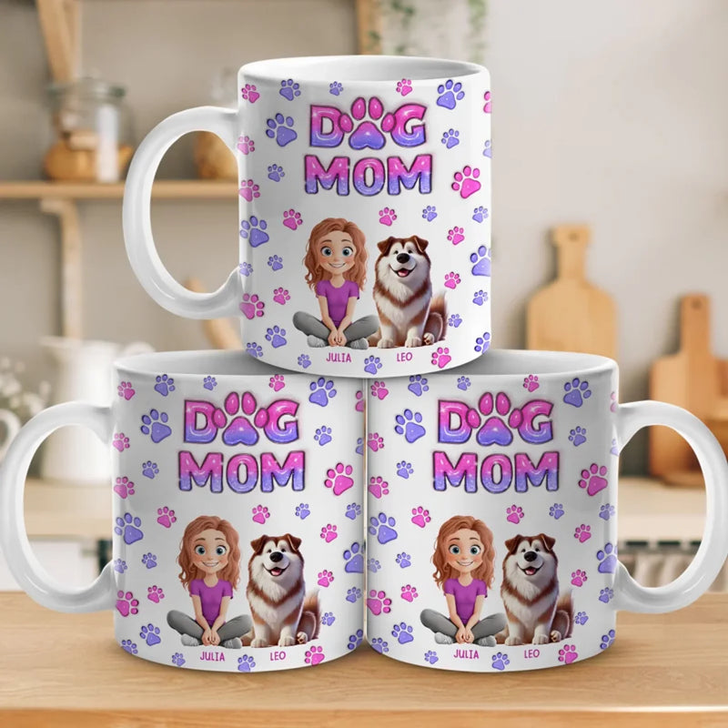 Custom Name Dog Mom Gifts for Women - Personalized Mugs