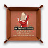 Nothing Better Than Time With You - Couple Personalized Custom Leather Valet Tray - Gift For Husband Wife, Anniversary