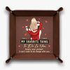 Nothing Better Than Time With You - Couple Personalized Custom Leather Valet Tray - Gift For Husband Wife, Anniversary