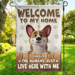 Custom Name Funny Dog Welcome Gifts - Personalized Flag