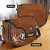 Paws And Reflect Love - Dog Personalized Custom Leather Saddle Bag - Gift For Pet Owners, Pet Lovers