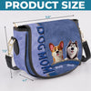 Wagging Tails & Sloppy Kisses - Dog Personalized Custom Leather Saddle Bag - Gift For Pet Owners, Pet Lovers